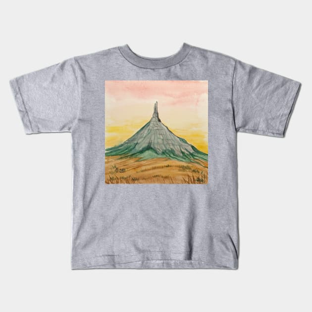 Chimney Rock landmark Kids T-Shirt by Matt Starr Fine Art